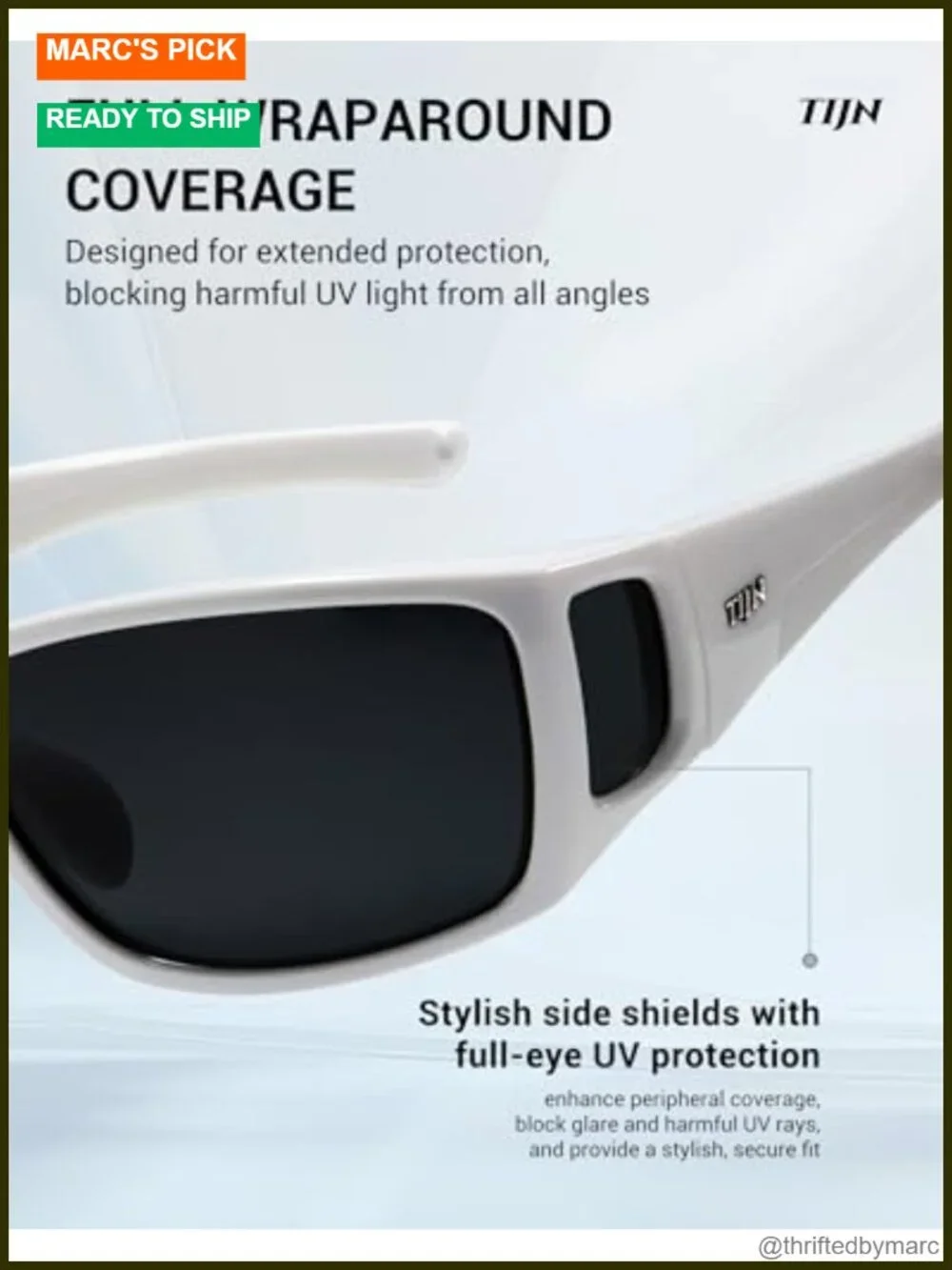 Polarized Sports Sunglasses TR90 Wraparound UV400 Lightweight